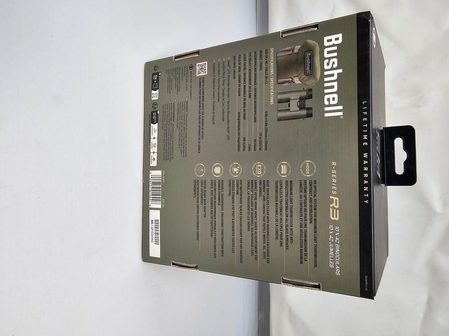 Bushnell R-Series R3 10 X 42mm Binoculars w/ Harness Neck Strap Covers & Lens Cloth R3-1042