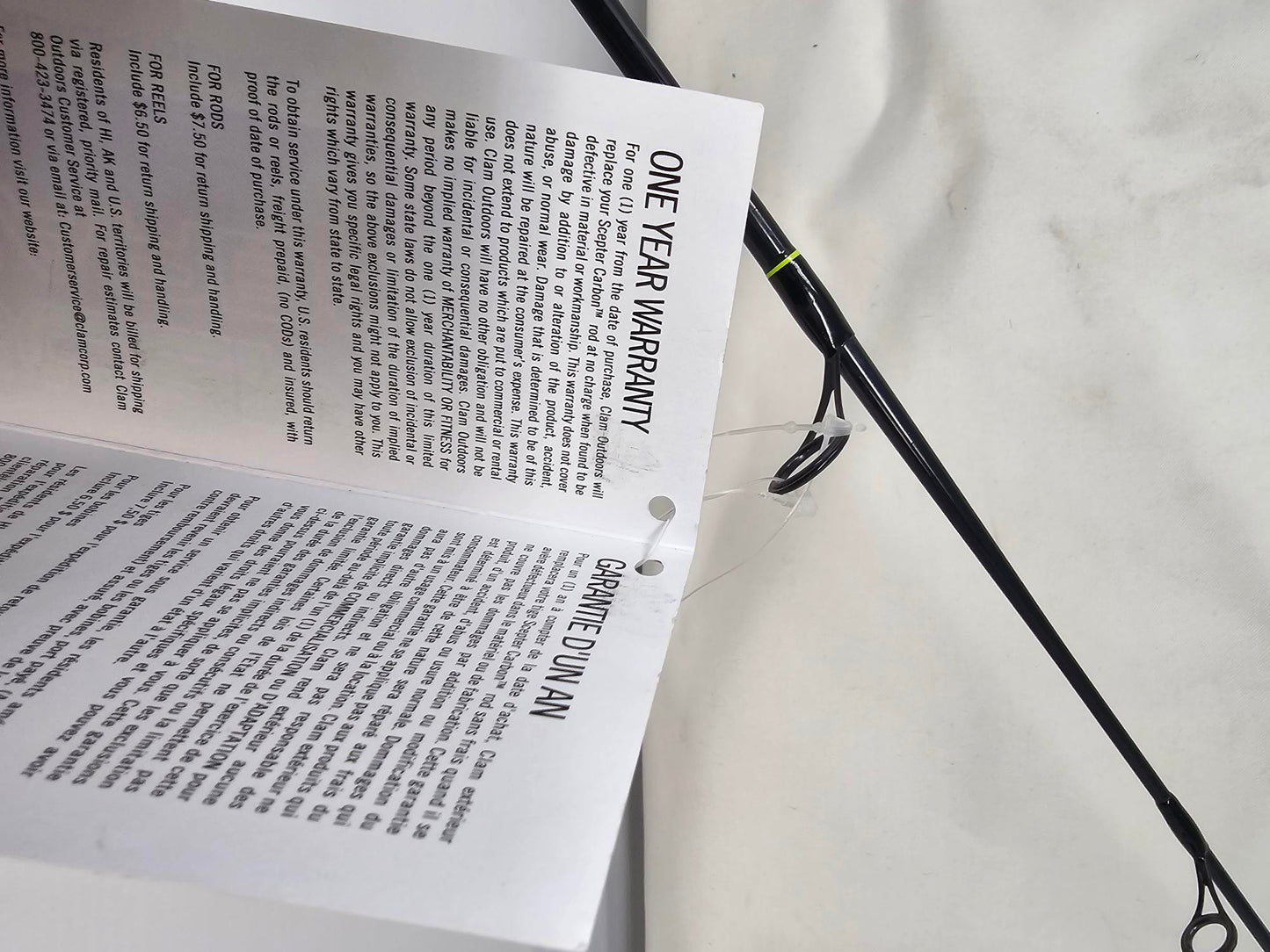 Clam Scepter Carbon 16059 36" Medium/Heavy Ice Jig Rod