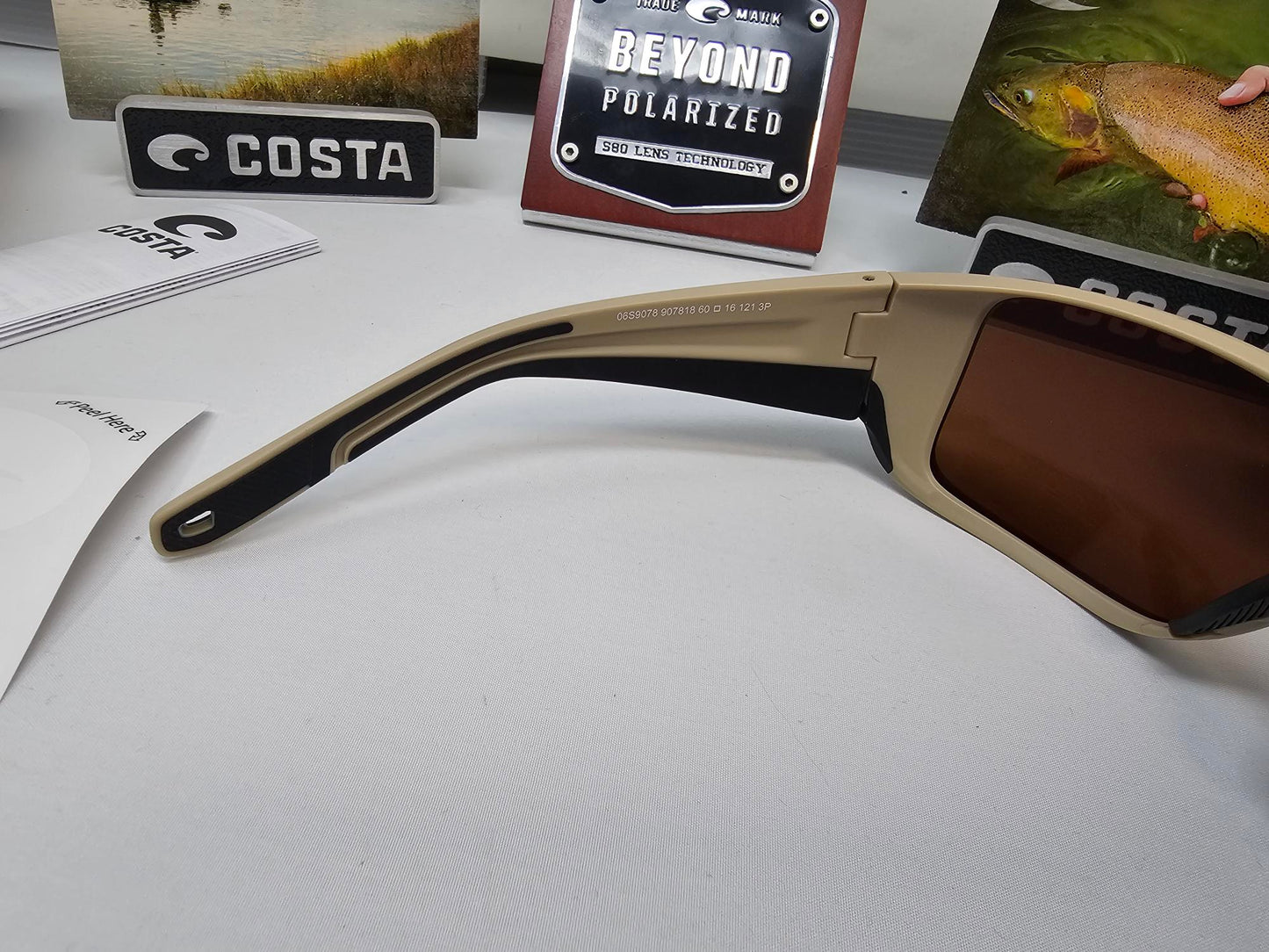 Costa Del Mar Blackfin Pro Matte Sand Frames Copper Silver Mirror 580G Lenses