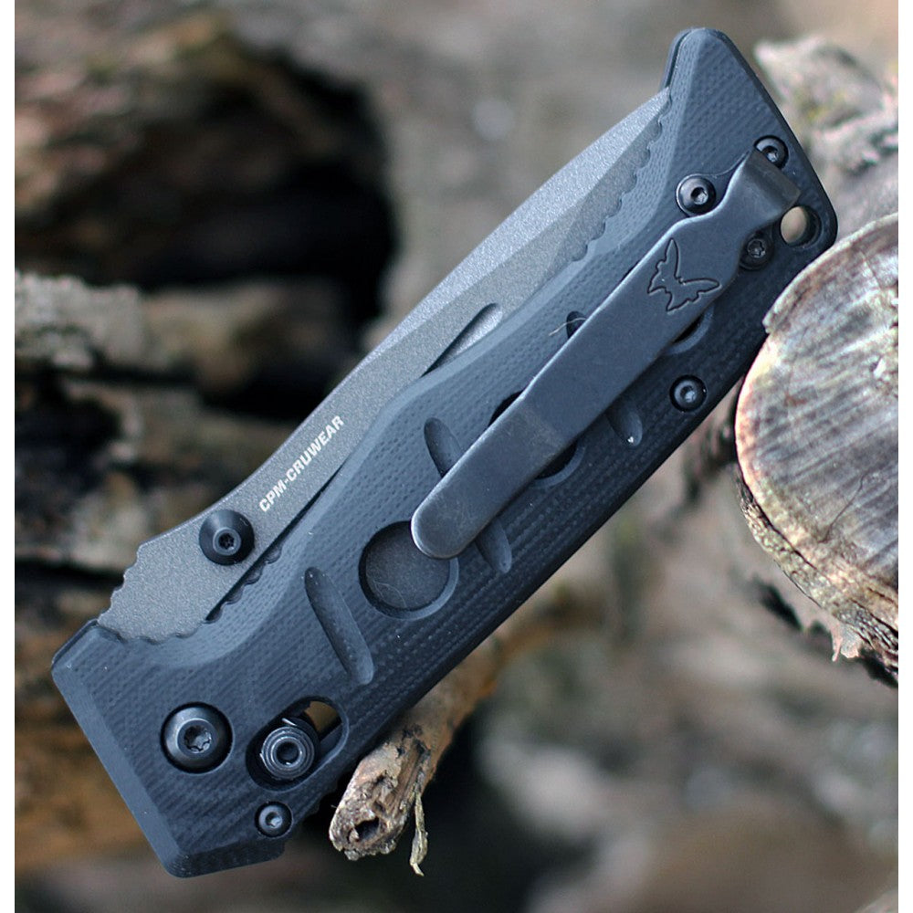 Benchmade 275GY-1 Adamas CPM-CruWear Blade Black G10 Handle Tactical Folder