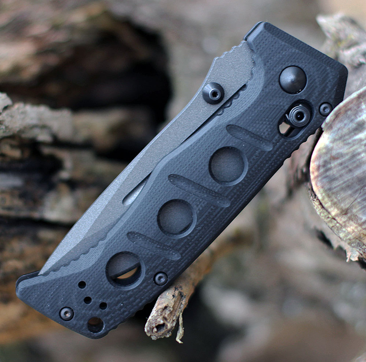 Benchmade 275GY-1 Adamas CPM-CruWear Blade Black G10 Handle Tactical Folder