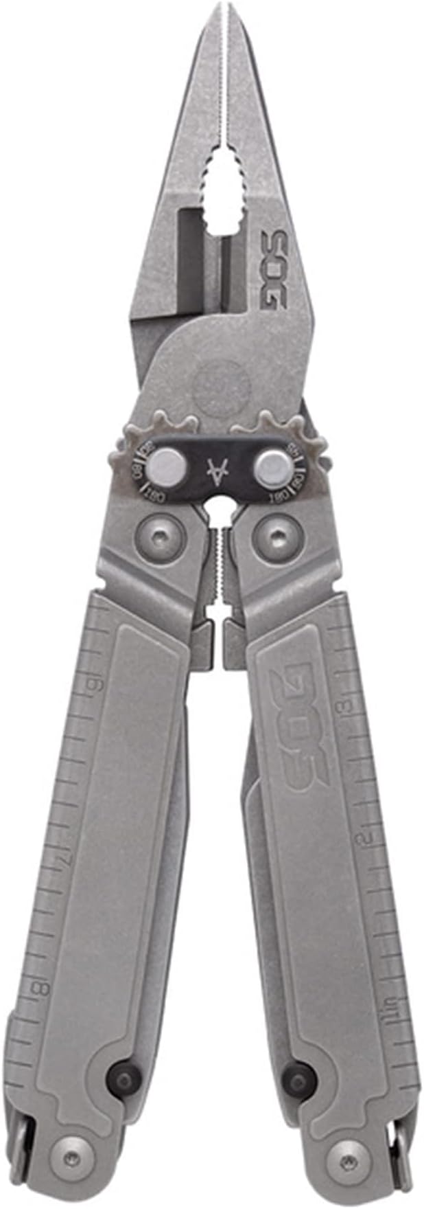 SOG PowerAccess Assist MT Mutli-Tool 21 Tool + 12 Piece Hex Bit Kit & Case Stonewashed Stainless Steel (PA3001-CP)