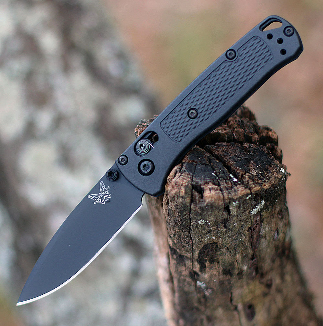 Benchmade 533BK-2 Mini Bugout Black CPM-S30V Blade Black CF-Elite Handle Folding