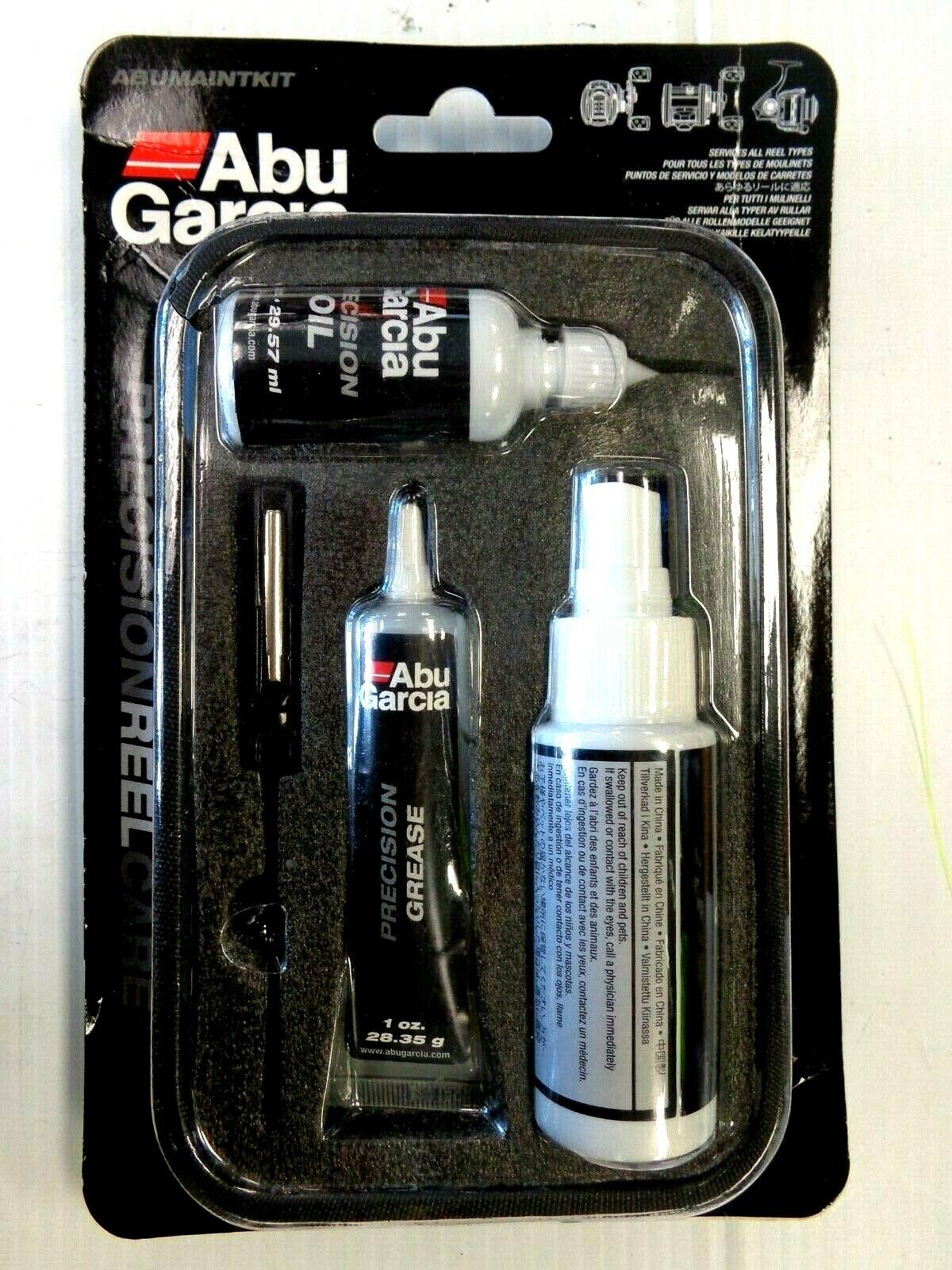 Abu Garcia Precision Reel Care Kit ABUMAINKIT 1368791 Reel Maintenance Kit All Brands