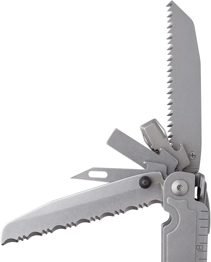 SOG PowerAccess Assist MT Mutli-Tool 21 Tool + 12 Piece Hex Bit Kit & Case Stonewashed Stainless Steel (PA3001-CP)