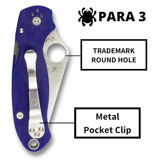 Spyderco Para 3 PM3 CPM-S110V G-10 Folding Knife C223GPDBL USA Made Lifetime Warranty