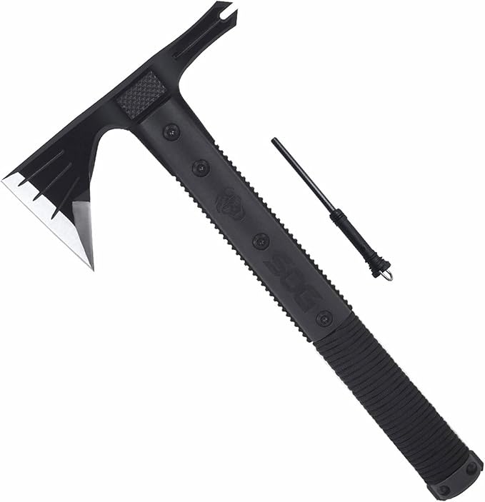SOG Survival Hawk Tomahawk (SK1001-CP) w/ Fire Starter & Paracord Wrapped Handle