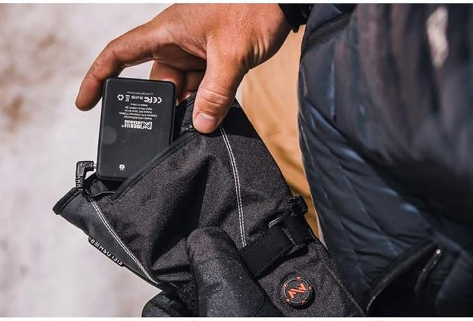 Fieldsheer Mobile Warming 3.7V Premium Bluetooth Heated Squall Gloves 5.0V Black Med/2XL