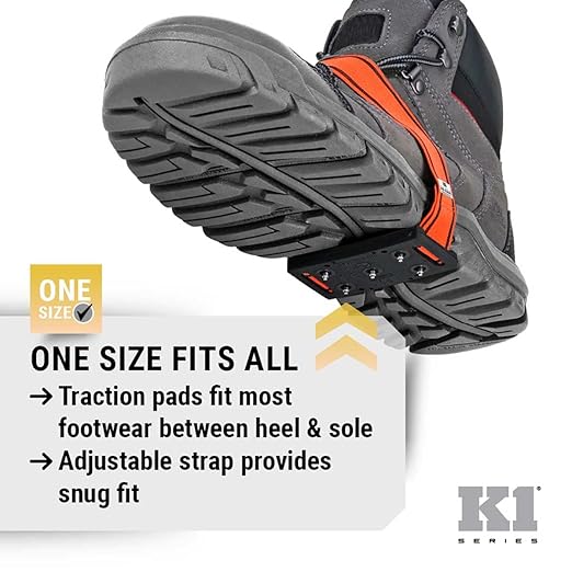 Geroline K1 Mid-Sole Ice Cleats Slim Orange K1MID-SLM
