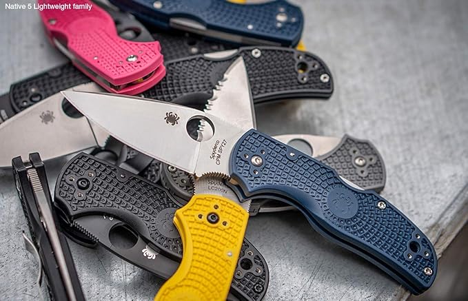 Spyderco Native 5 CPM Maxamet Blade Gray FRN Folding Knife C41PGY5 USA Made Lifetime Warranty