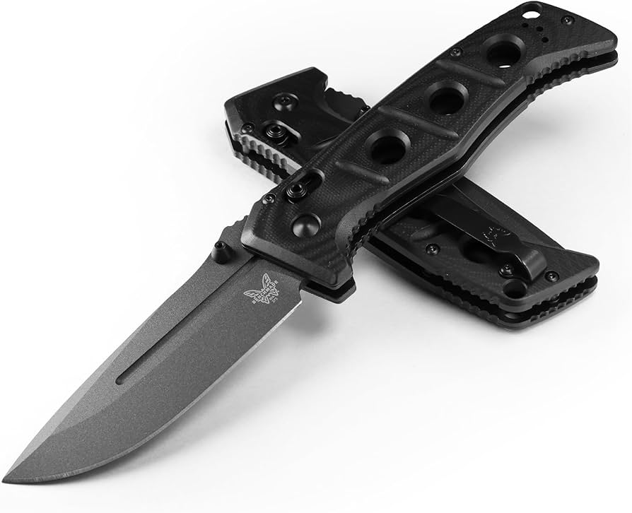 Benchmade 275GY-1 Adamas CPM-CruWear Blade Black G10 Handle Tactical Folder