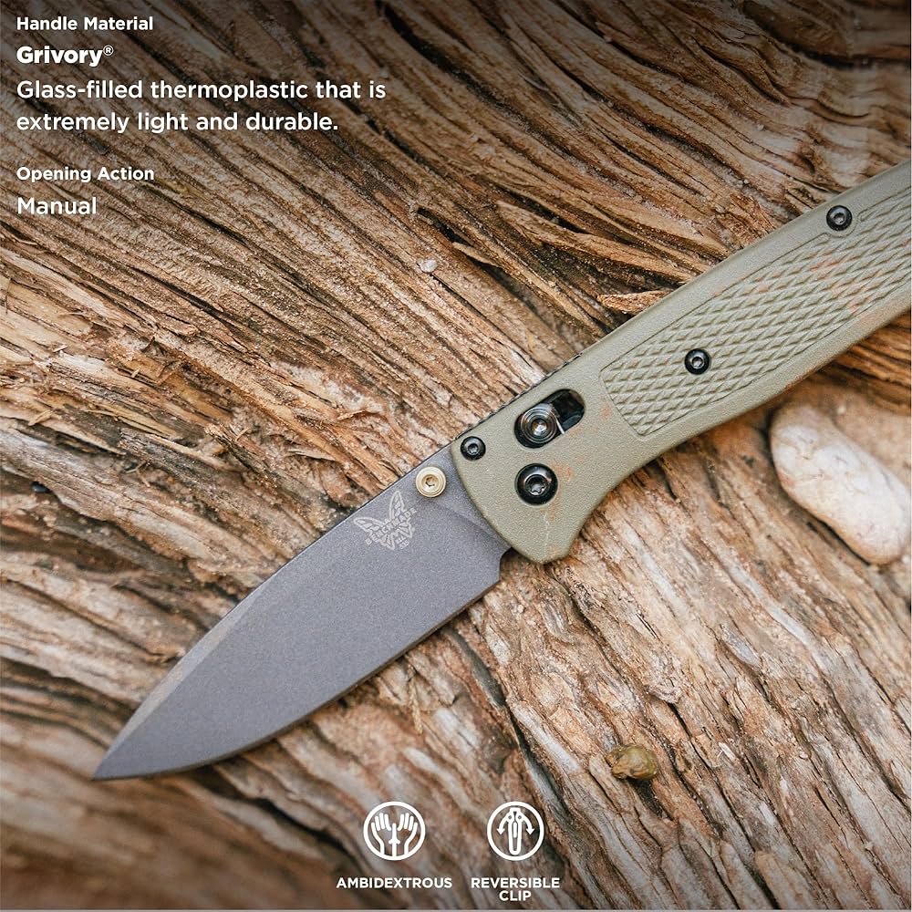 Benchmade 535GRY-1 Bugout Ranger Green Grivory Handle CPM-S30V Blade Folding Knife