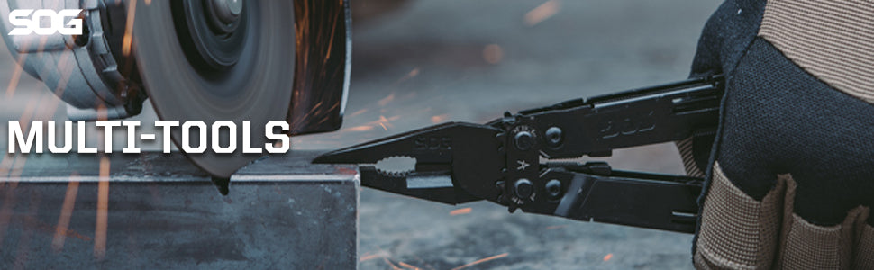 SOG PowerAccess Deluxe Mutli-Tool 21 Tool + 12 Piece Hex Bit Kit & Case Black Stainless Steel (PA2002-CP)