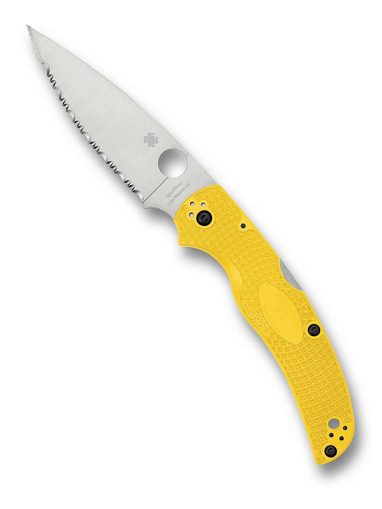 Spyderco Native Chief Lightweight CPM-Magnacut Blade Yellow FRN Handle SpyderEdge Folding Knife C244SYL USA Made Lifetime Warranty