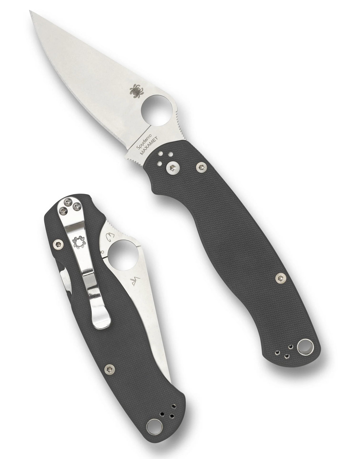 Spyderco PM2 Para Military 2 Maxamet Dark Gray G10 Folding Knife C81GPDGY2 USA Made Lifetime Warranty