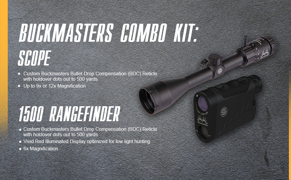 Sig Sauer Buckmasters 1500 6x22mm Red LED Laser Rangefinder Monocular