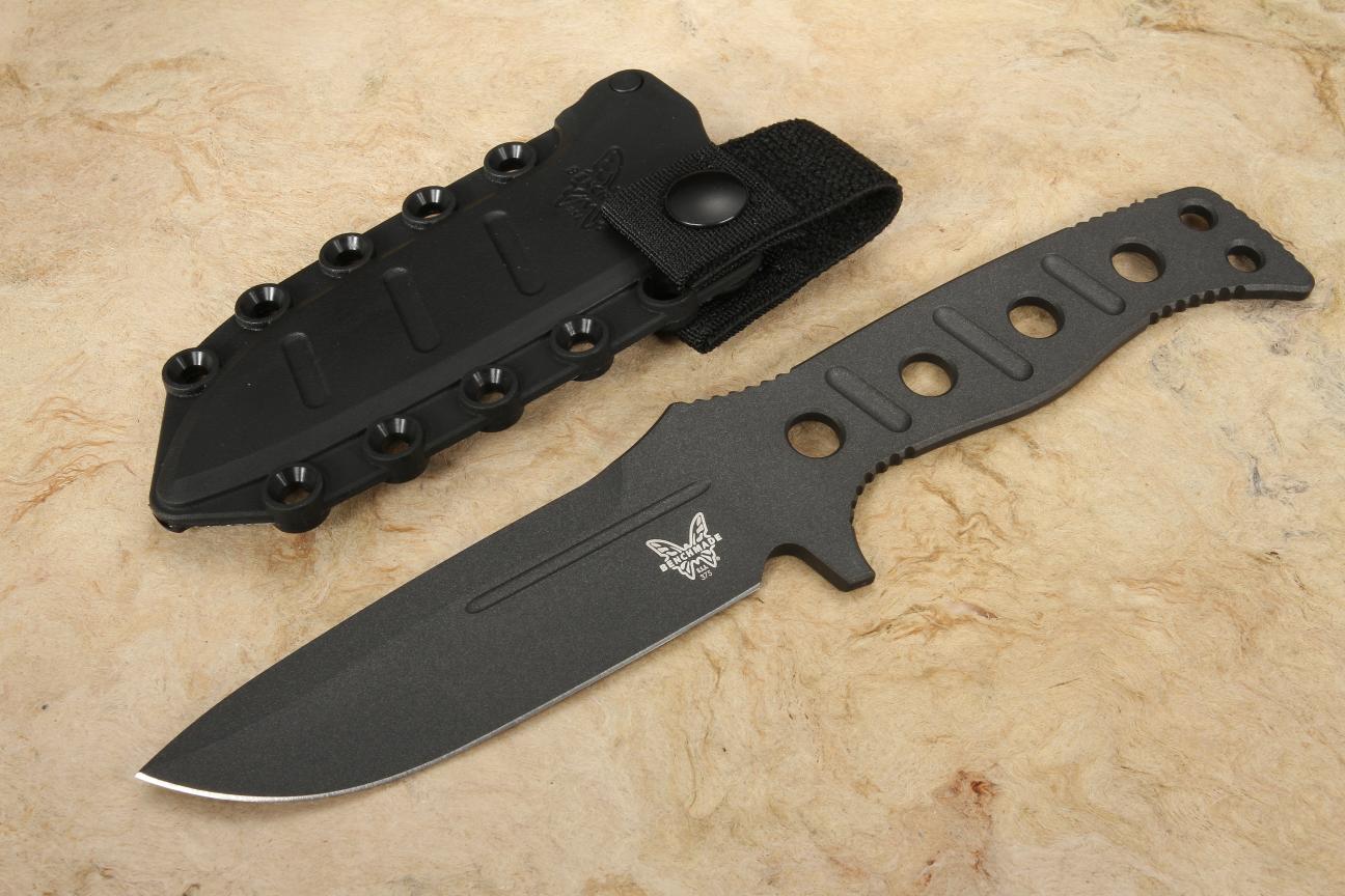 Benchmade 375BK-1 Fixed Adamas Black CPM-CruWear 4.2" Blade Paracord Handle