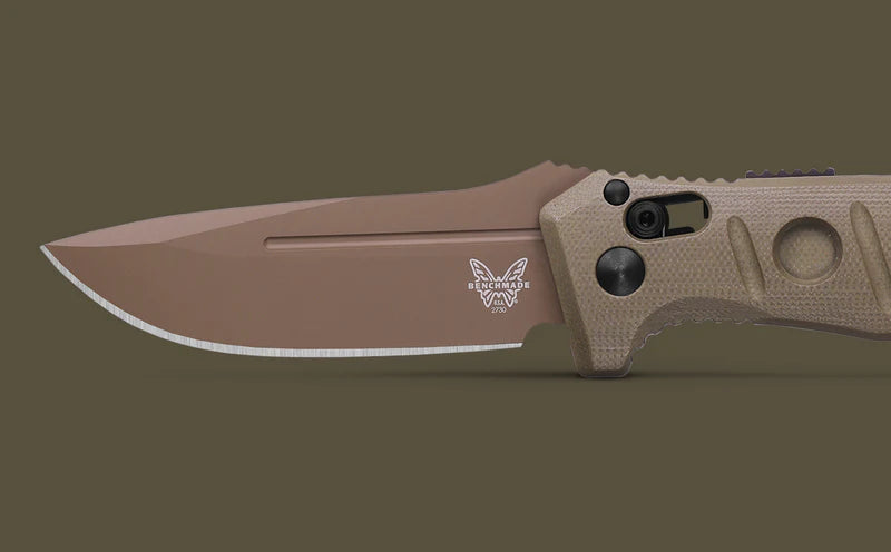 Benchmade 2730FE-2 Mini Auto Adamas CPM-Cru-Wear OD Green G-10 Handle Folding Auto Knife