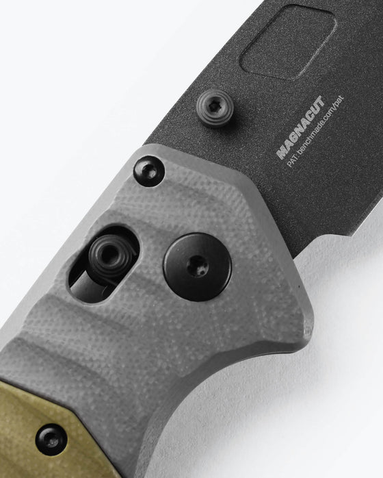 Sale $270 Benchmade 593BK PSK CPM-Magnacut Gray & OD Green G10 Handle Folding Knife