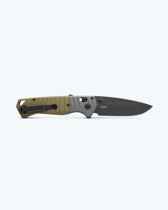 Sale $270 Benchmade 593BK PSK CPM-Magnacut Gray & OD Green G10 Handle Folding Knife