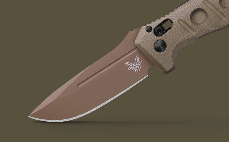 Benchmade 2730FE-2 Mini Auto Adamas CPM-Cru-Wear OD Green G-10 Handle Folding Auto Knife