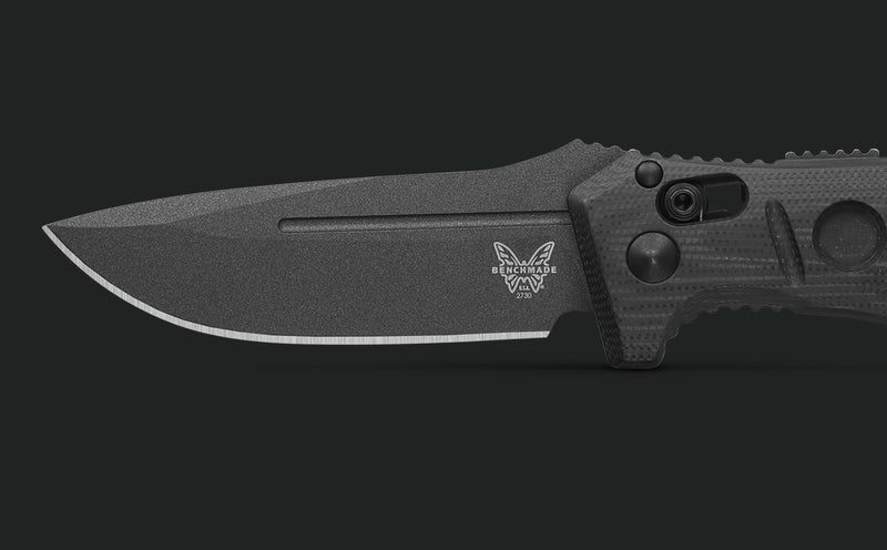 Benchmade 2730GY-1 Mini Auto Adamas CPM-Cru-Wear Black G-10 Handle Folding Auto Knife