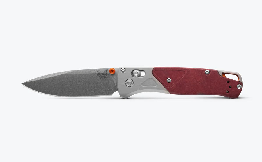 Benchmade 535-09 Bugout CPM-S90V Blade Grey/Redstone Aluminum & Richlite Handle Folding Knife