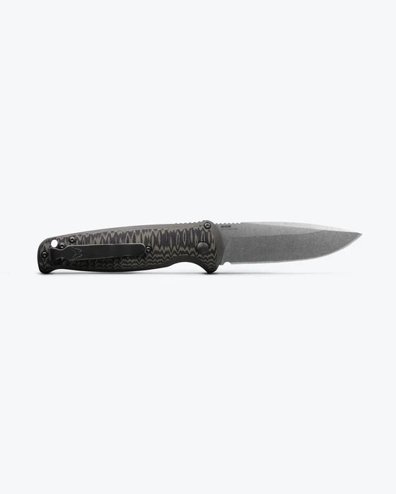 Benchmade 4300-1 CLA CPM-154CM Blade Marbled Green & Black G-10 Handle Auto Knife