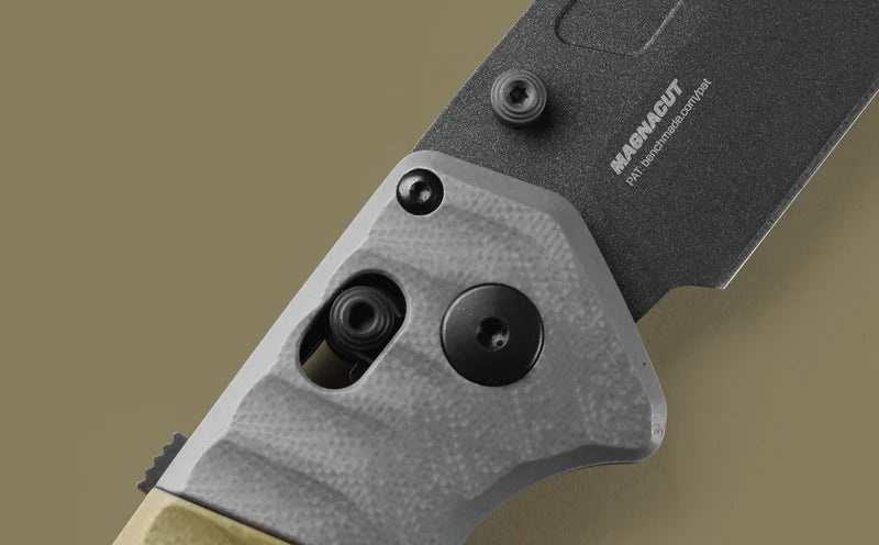 Sale $270 Benchmade 593BK PSK CPM-Magnacut Gray & OD Green G10 Handle Folding Knife