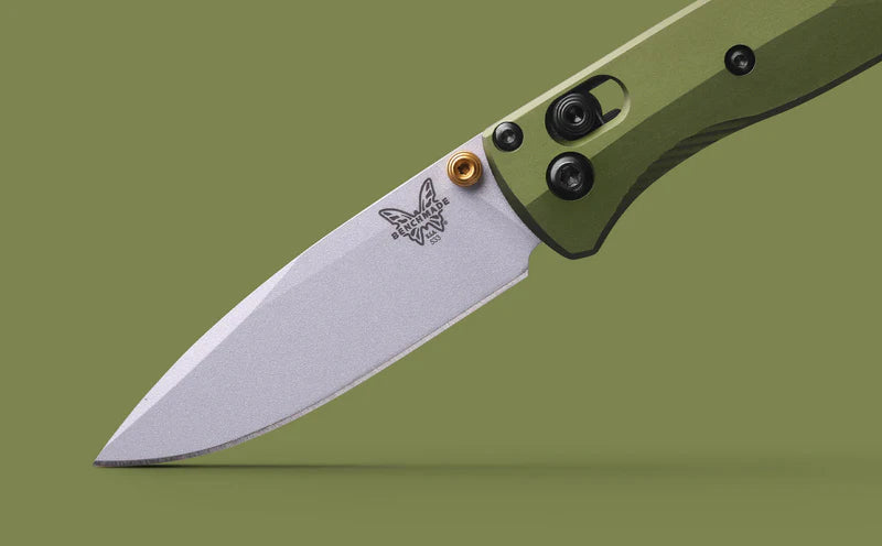 Benchmade 533SL-10 Mini Bugout CPM-S90V Blade Woodland Green 6061-T6 Aluminum Handle Folding Knife