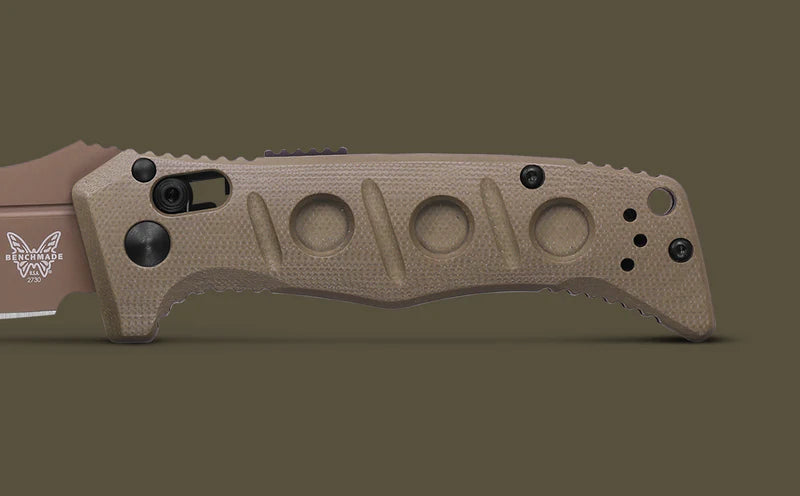 Benchmade 2730FE-2 Mini Auto Adamas CPM-Cru-Wear OD Green G-10 Handle Folding Auto Knife