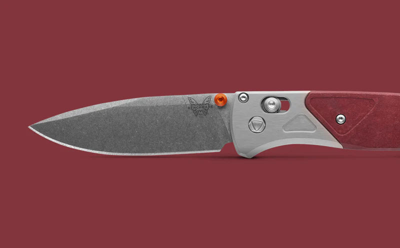 Benchmade 535-09 Bugout CPM-S90V Blade Grey/Redstone Aluminum & Richlite Handle Folding Knife