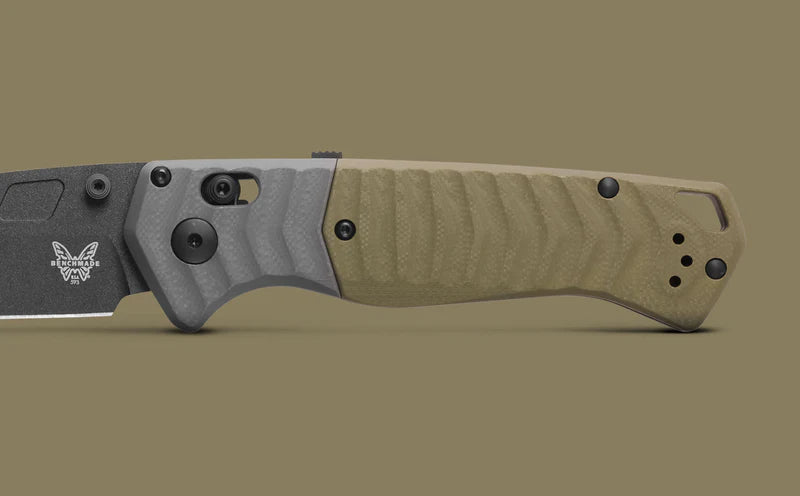 Sale $270 Benchmade 593BK PSK CPM-Magnacut Gray & OD Green G10 Handle Folding Knife