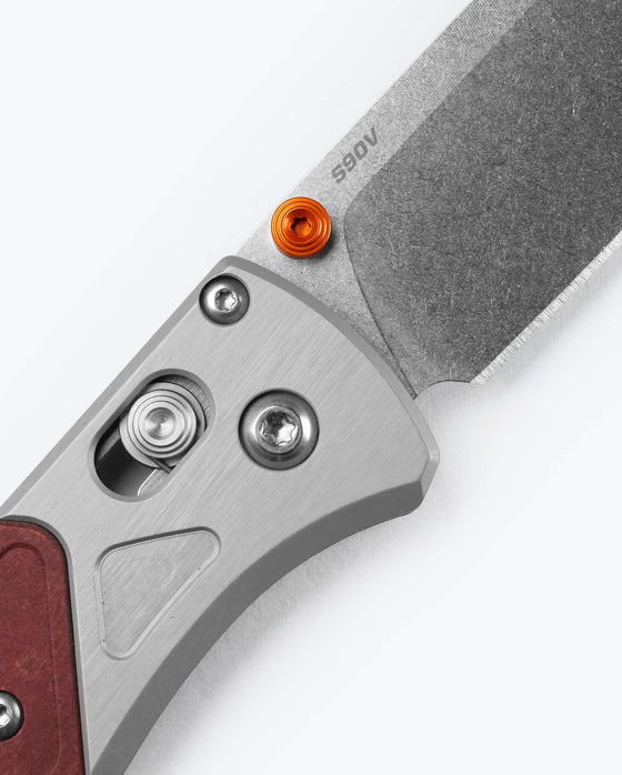 Benchmade 535-09 Bugout CPM-S90V Blade Grey/Redstone Aluminum & Richlite Handle Folding Knife