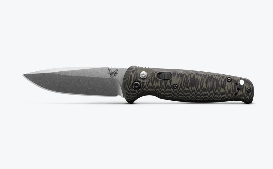 Benchmade 4300-1 CLA CPM-154CM Blade Marbled Green & Black G-10 Handle Auto Knife