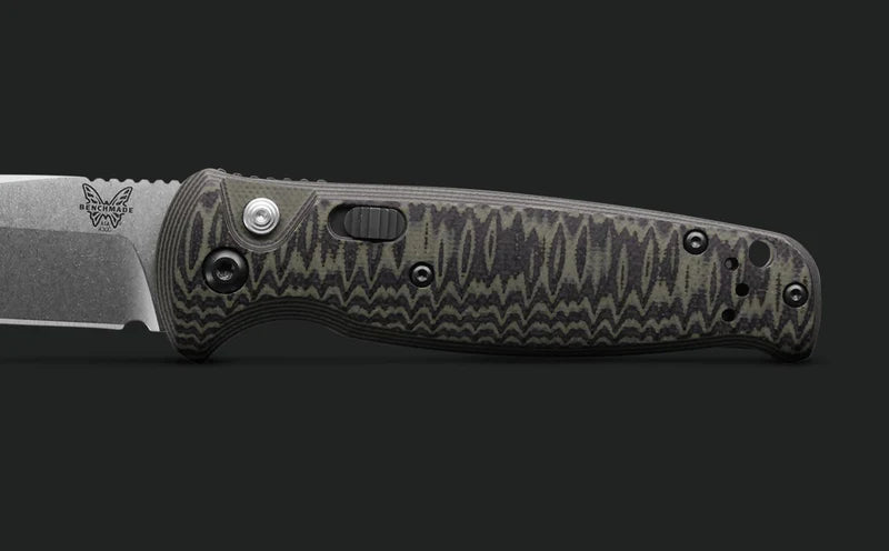 Benchmade 4300-1 CLA CPM-154CM Blade Marbled Green & Black G-10 Handle Auto Knife