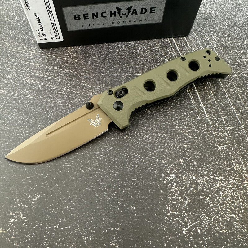 Benchmade 273FE-2 Mini Adamas Flat Earth CPM-CruWear Blade Folding Knife