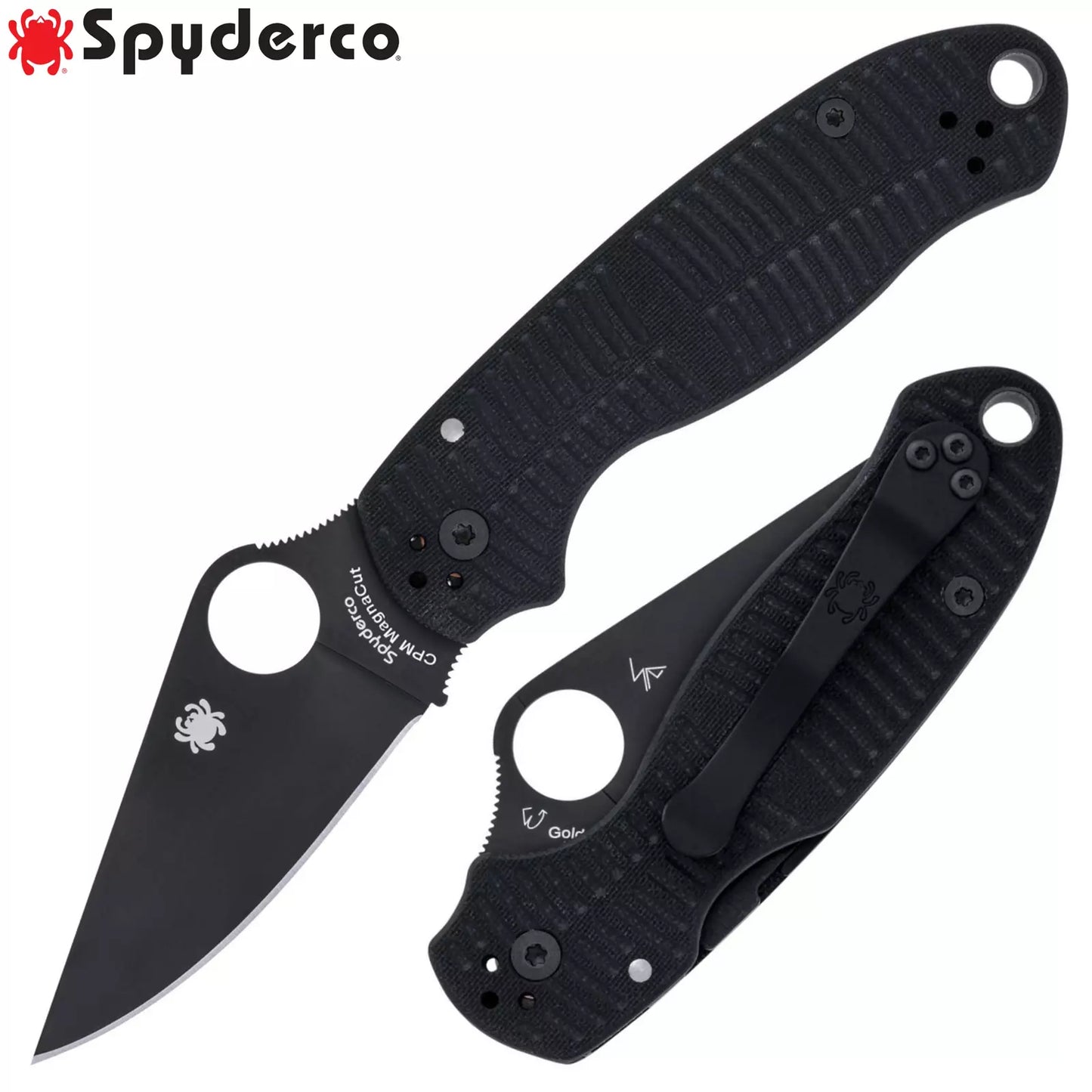 Spyderco Para 3 Salt CPM-MagnaCut Black G10 Folding Knife C223GMCBKP USA Made Lifetime Warranty