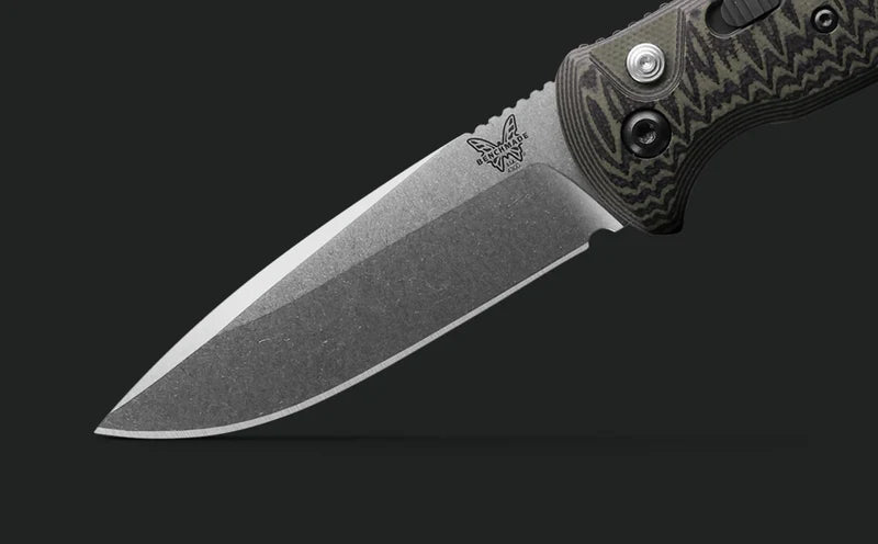 Benchmade 4300-1 CLA CPM-154CM Blade Marbled Green & Black G-10 Handle Auto Knife