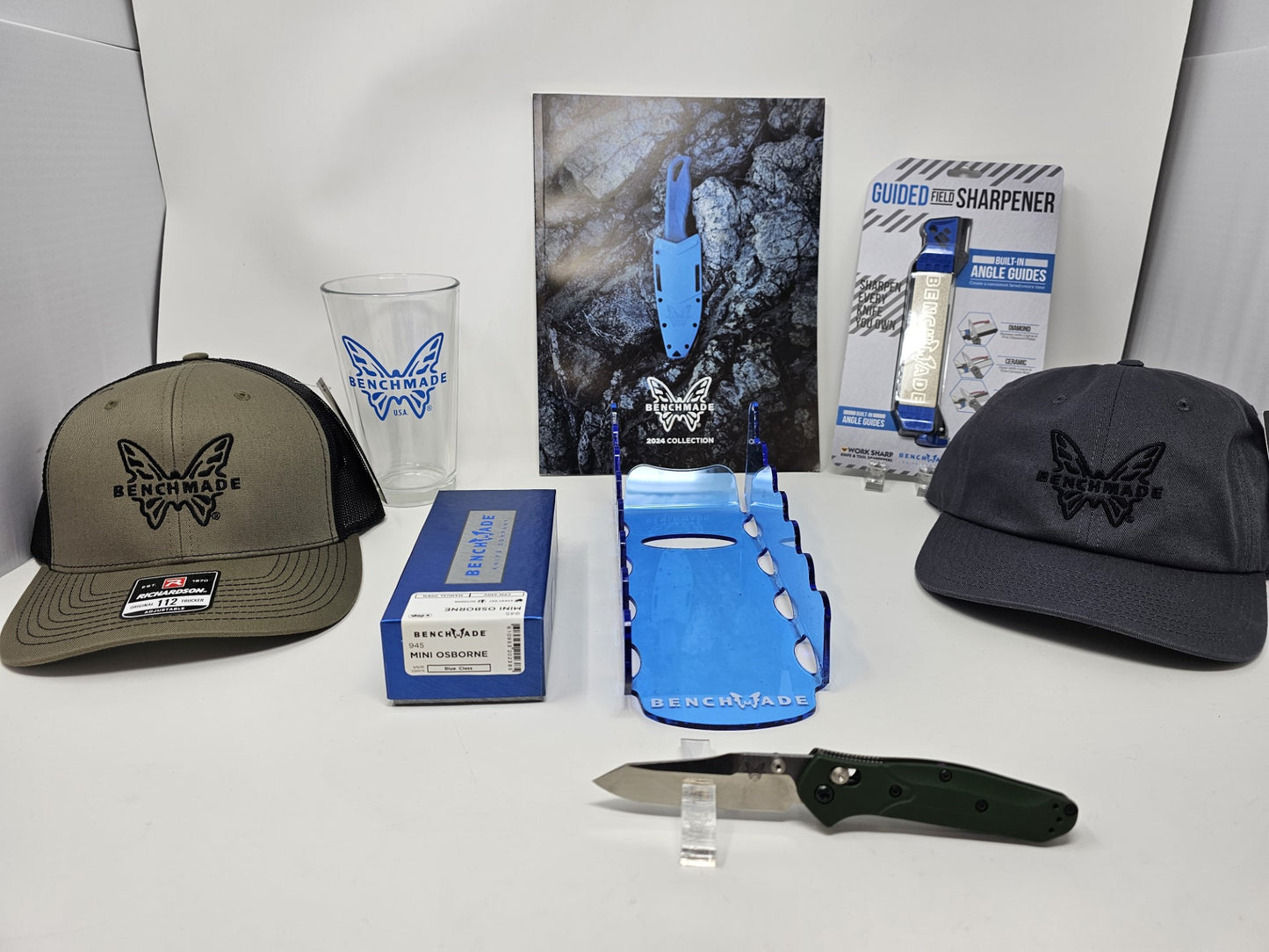 Benchmade 945 Mini Osborne Green Aluminum Handle CPM-S30V Blade Folding Knife