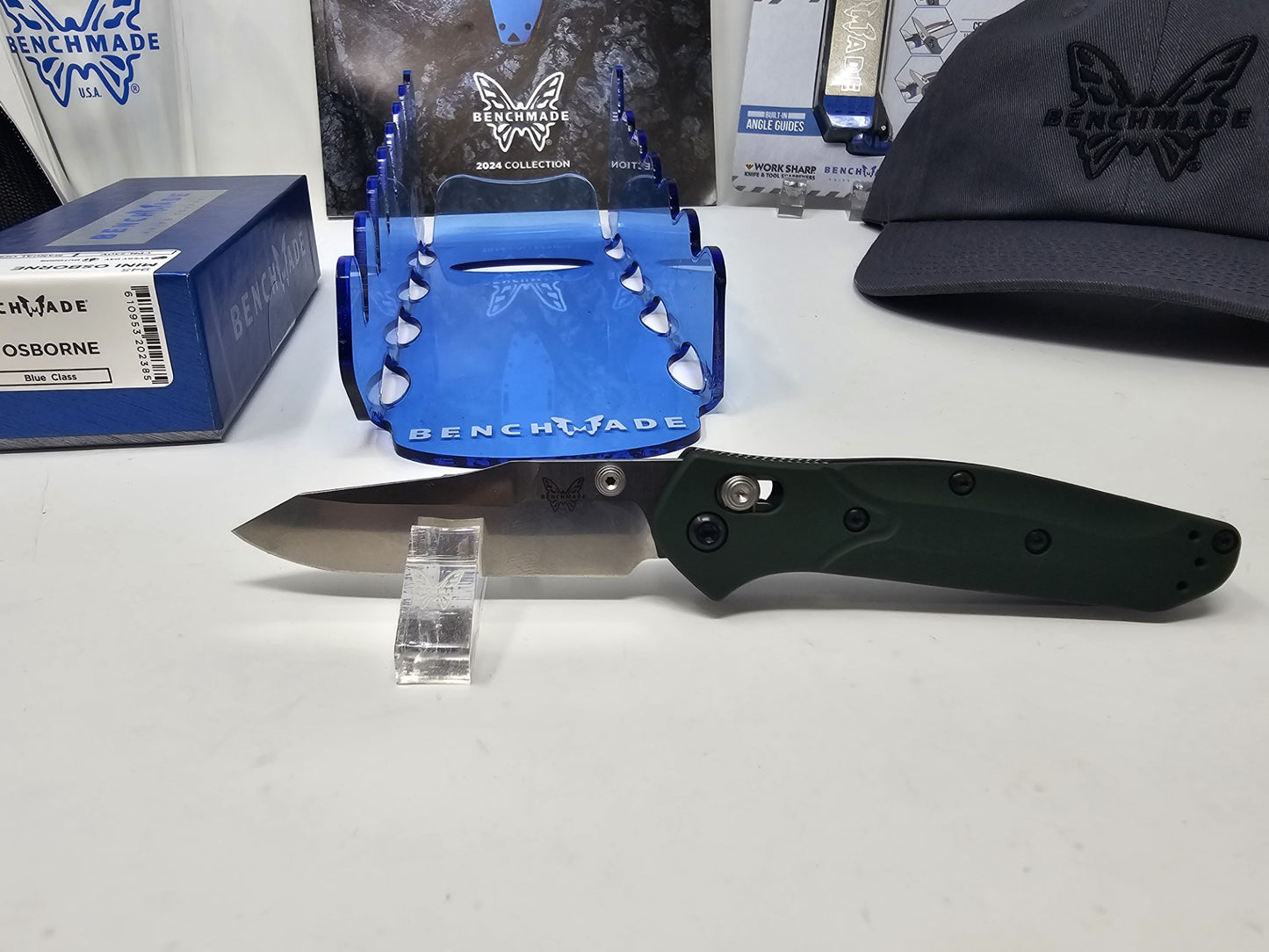 Benchmade 945 Mini Osborne Green Aluminum Handle CPM-S30V Blade Folding Knife