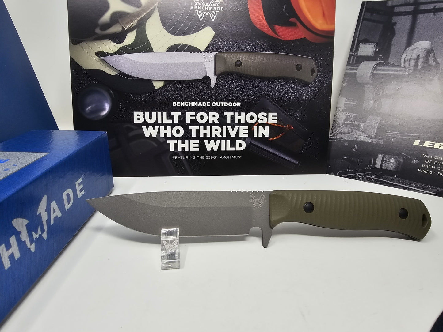 Benchmade 539GY Anonimus OD Green G10 CPM-CruWear Fixed Blade Knife
