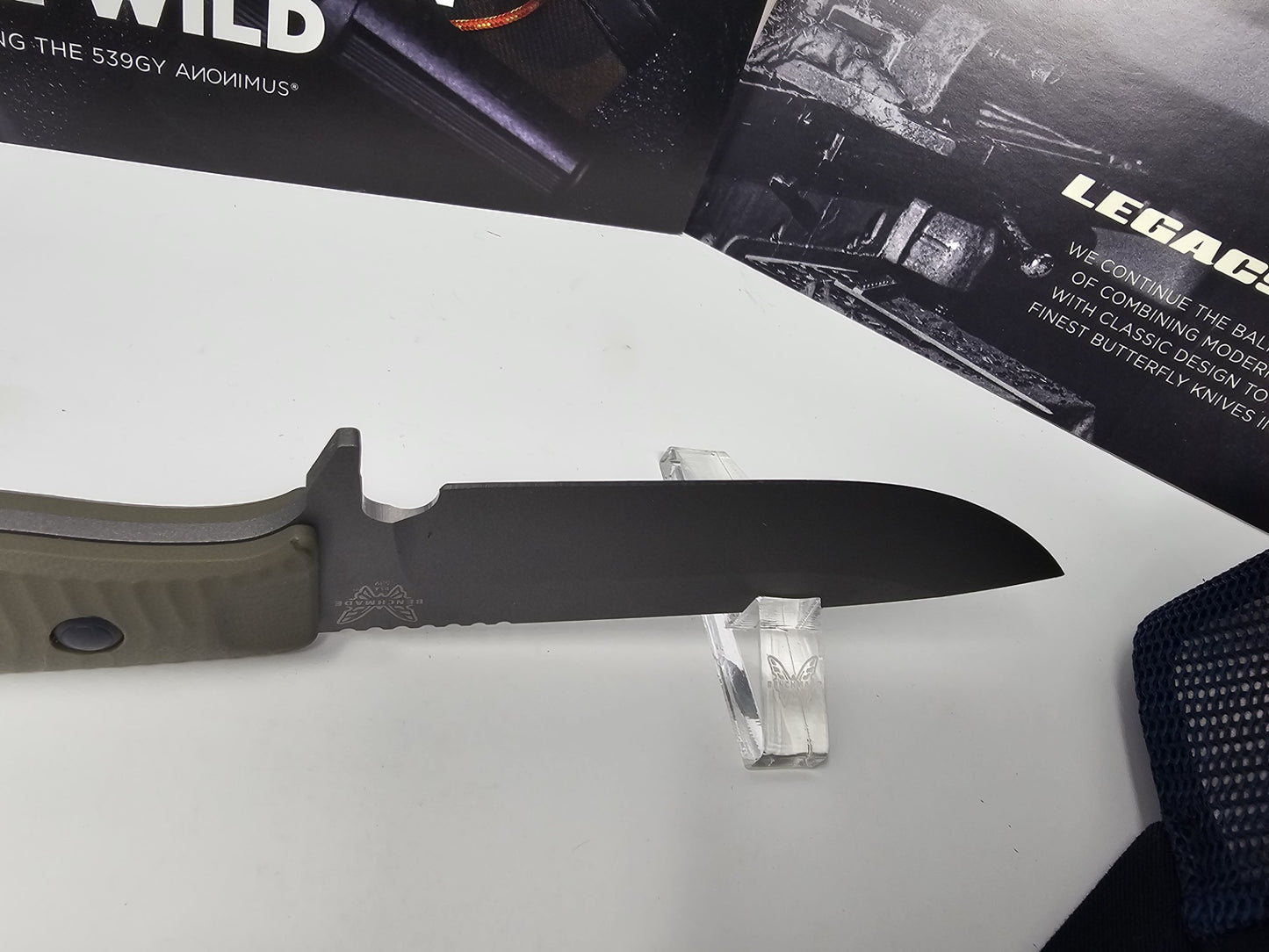 Benchmade 539GY Anonimus OD Green G10 CPM-CruWear Fixed Blade Knife