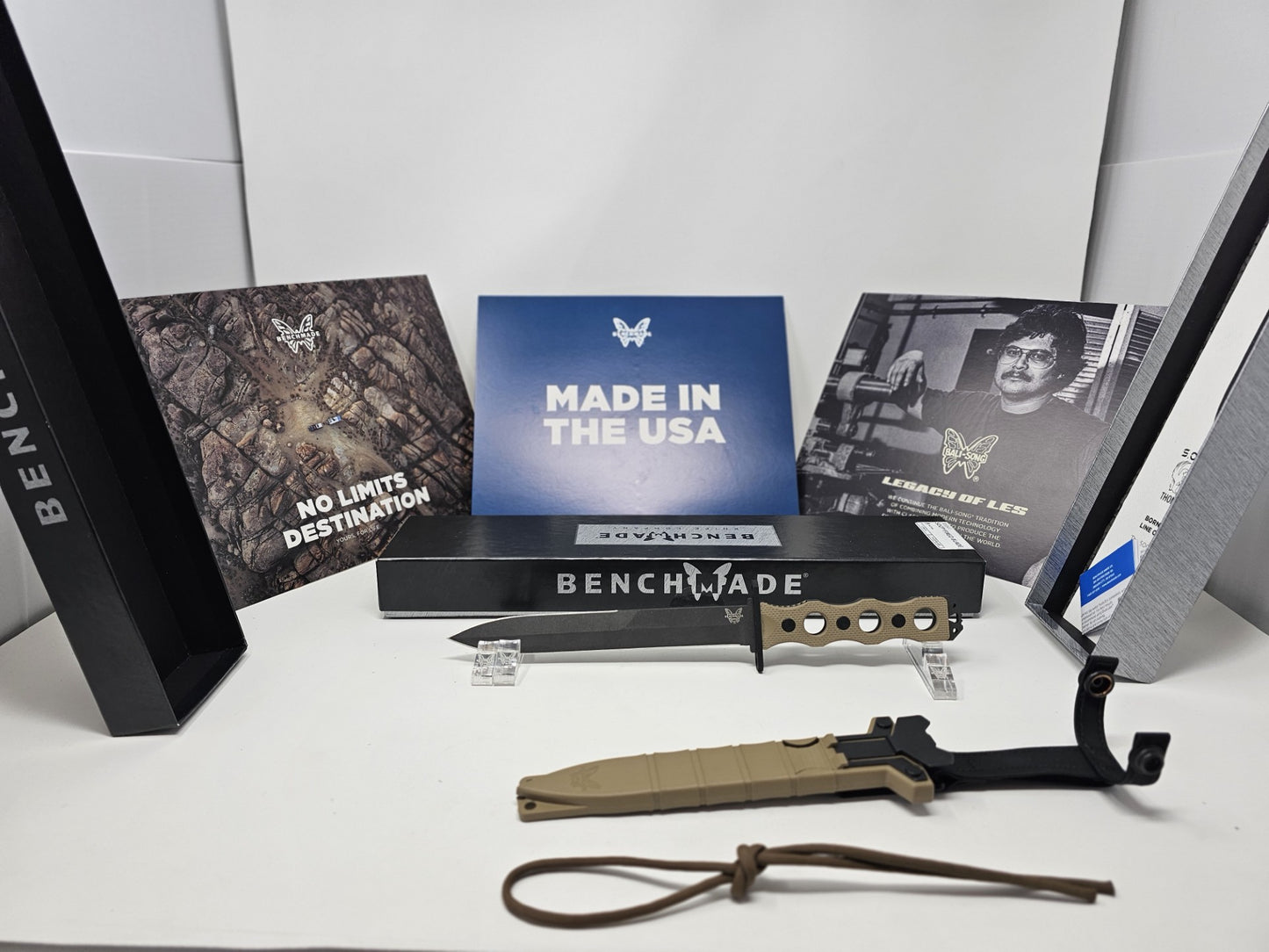 Benchmade 185BK-1 SOCP Fixed Blade CPM-3V w/ Desert Tan Sheath 185BK-1