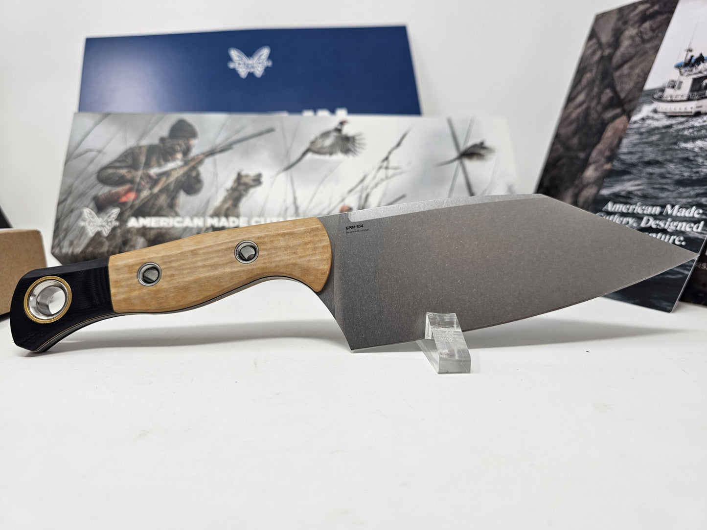 Benchmade 4010-02 Station Knife Maple Richlite & Stonewash CPM154 Kitchen Knife 5.97"