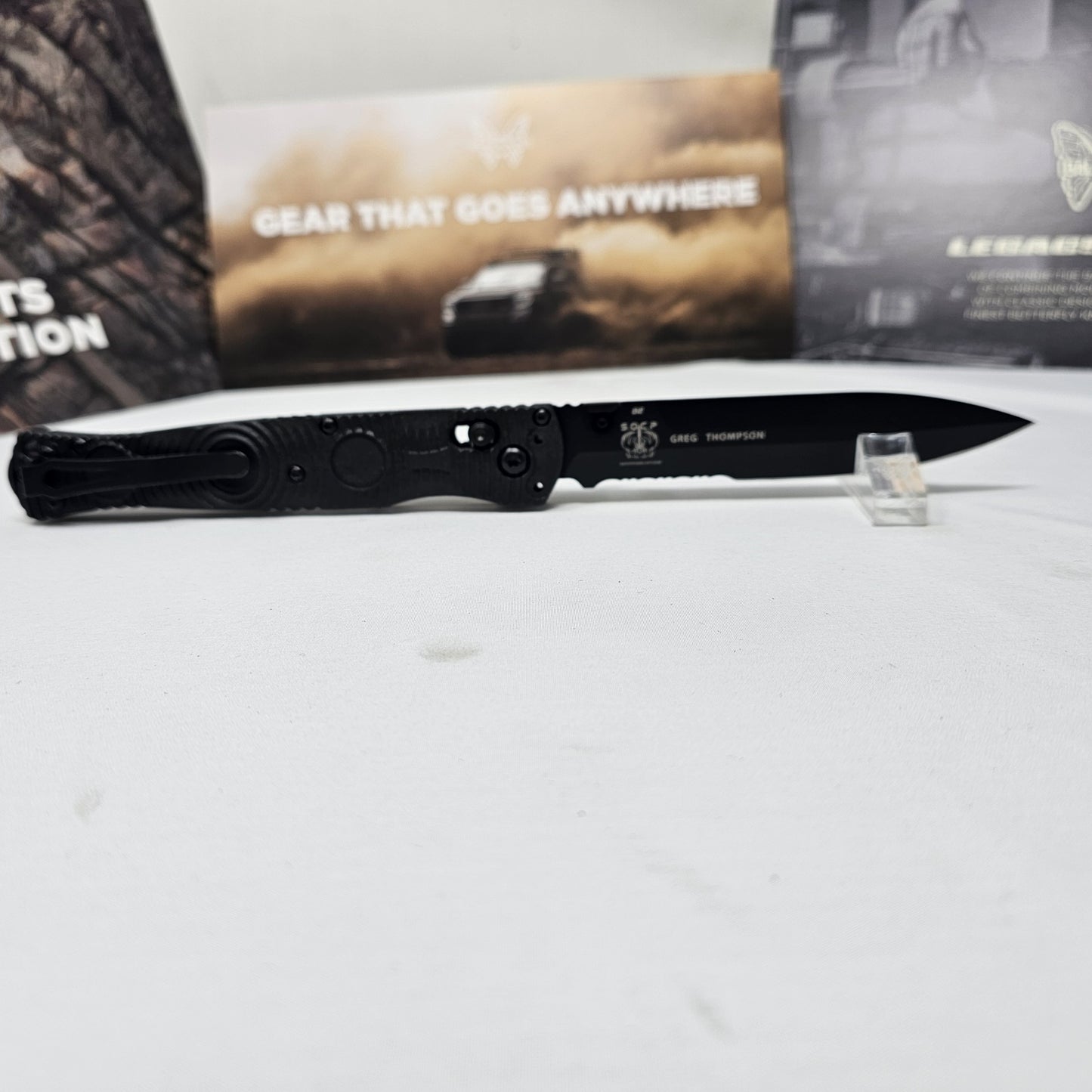 Benchmade 391SBK SOCP Tactical Folder Greg Thompson CPM-D2 Blade CF-Elite Handle Black
