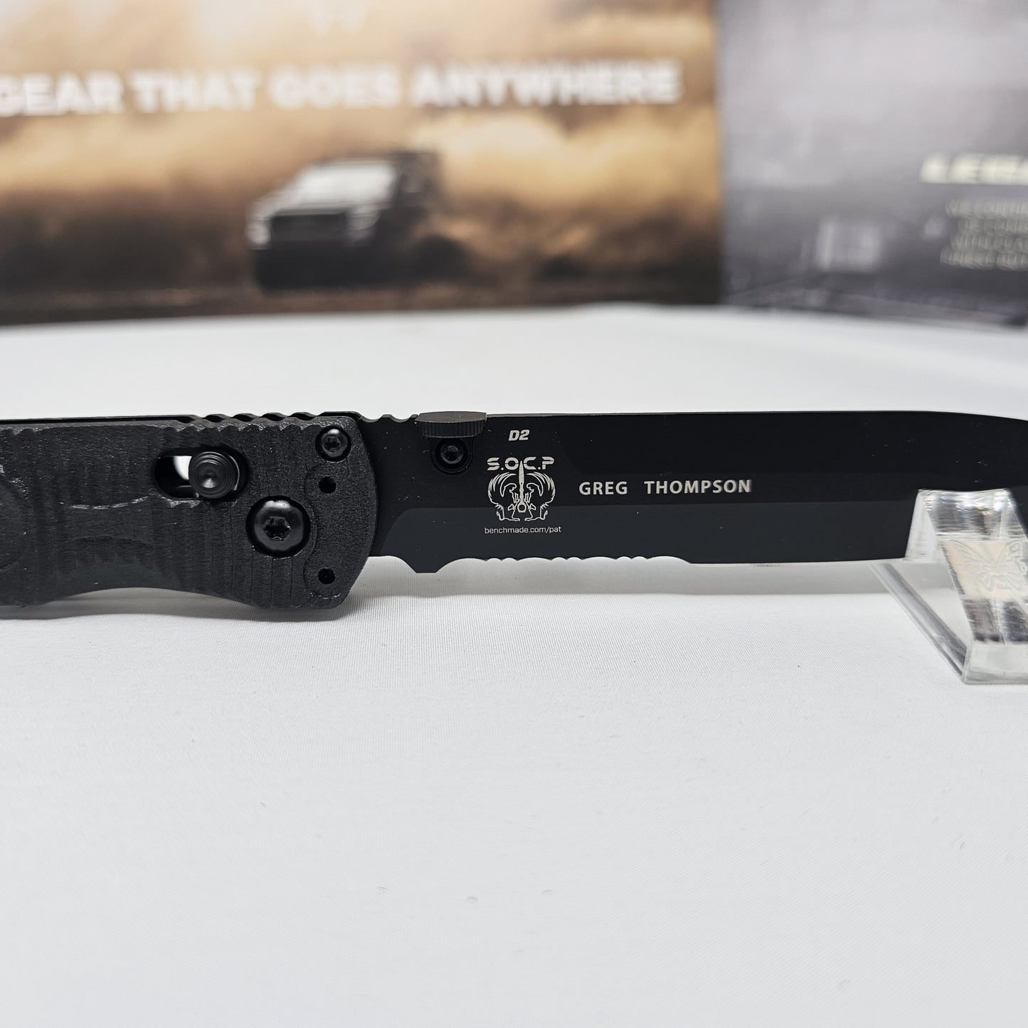 Benchmade 391SBK SOCP Tactical Folder Greg Thompson CPM-D2 Blade CF-Elite Handle Black