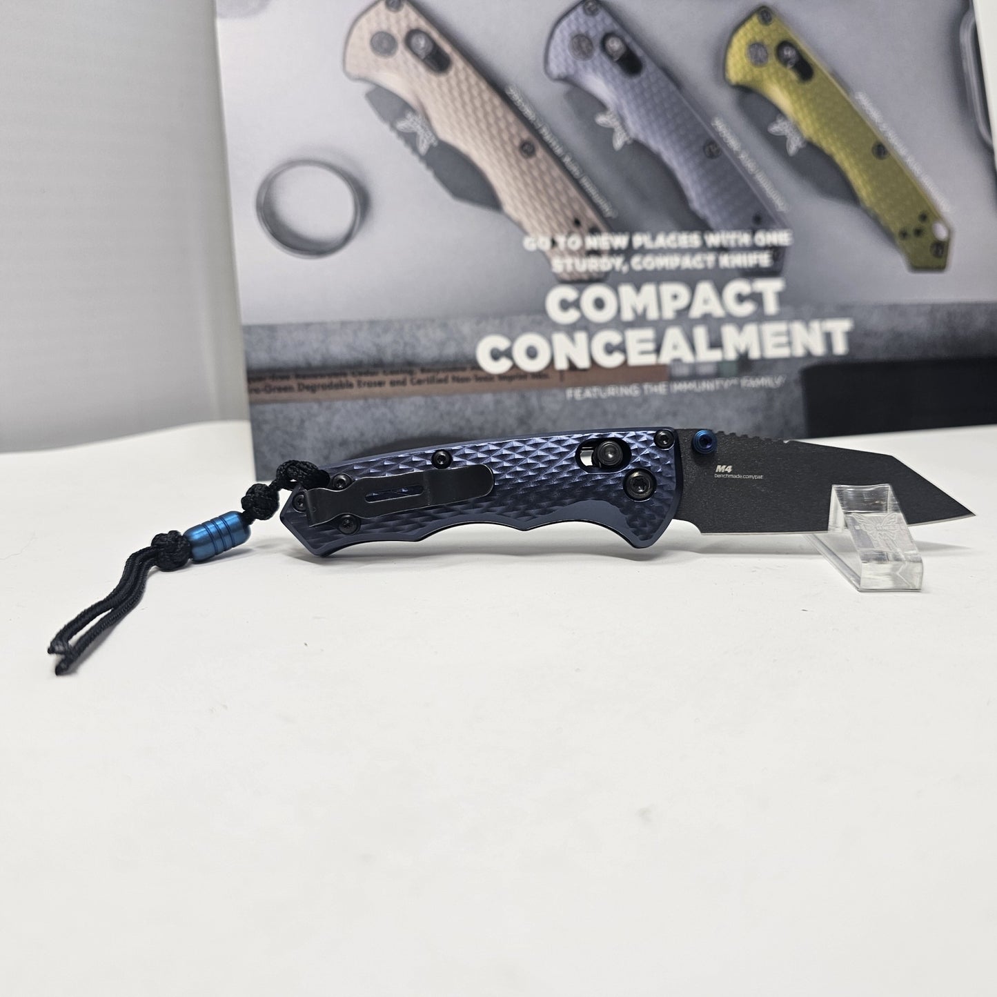 Benchmade 290BK Full Immunity CPM-M4 Blade Steel Crater Blue Aluminum Handle