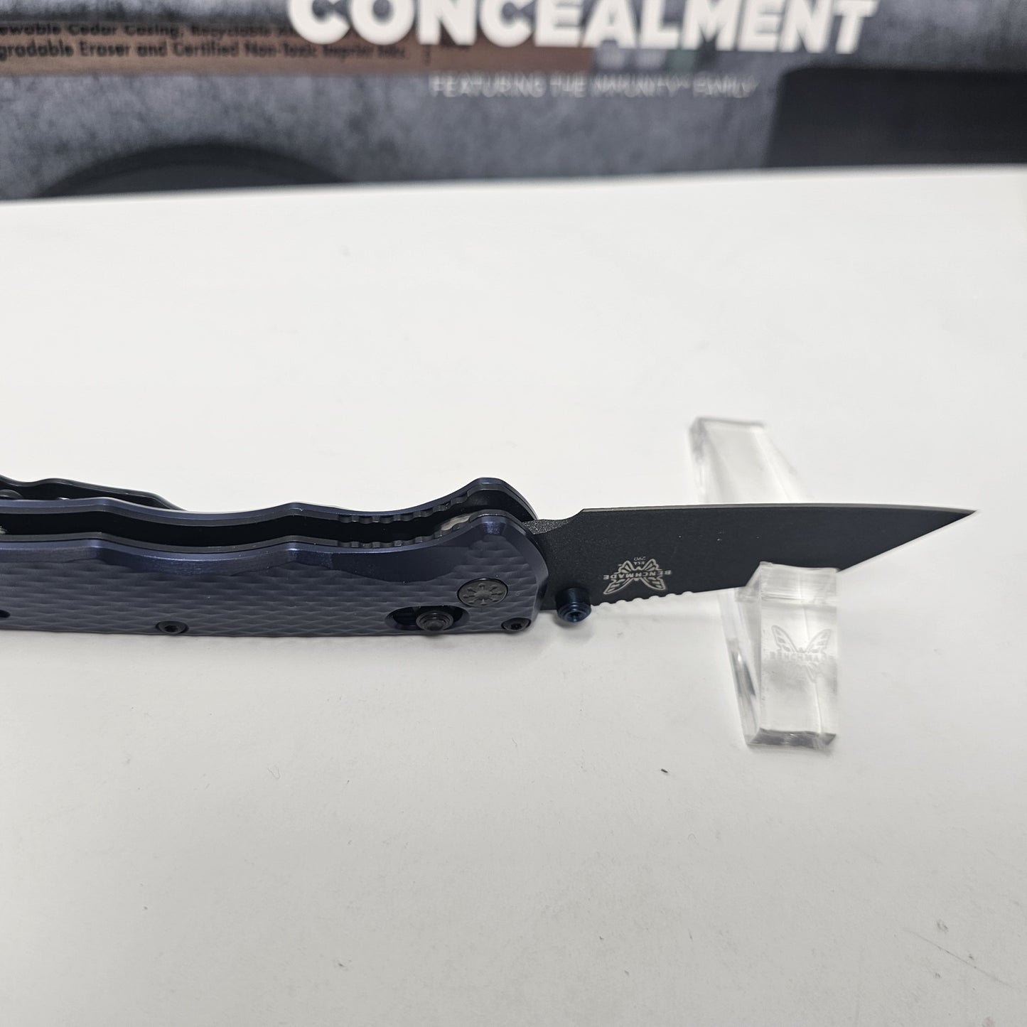 Benchmade 290BK Full Immunity CPM-M4 Blade Steel Crater Blue Aluminum Handle