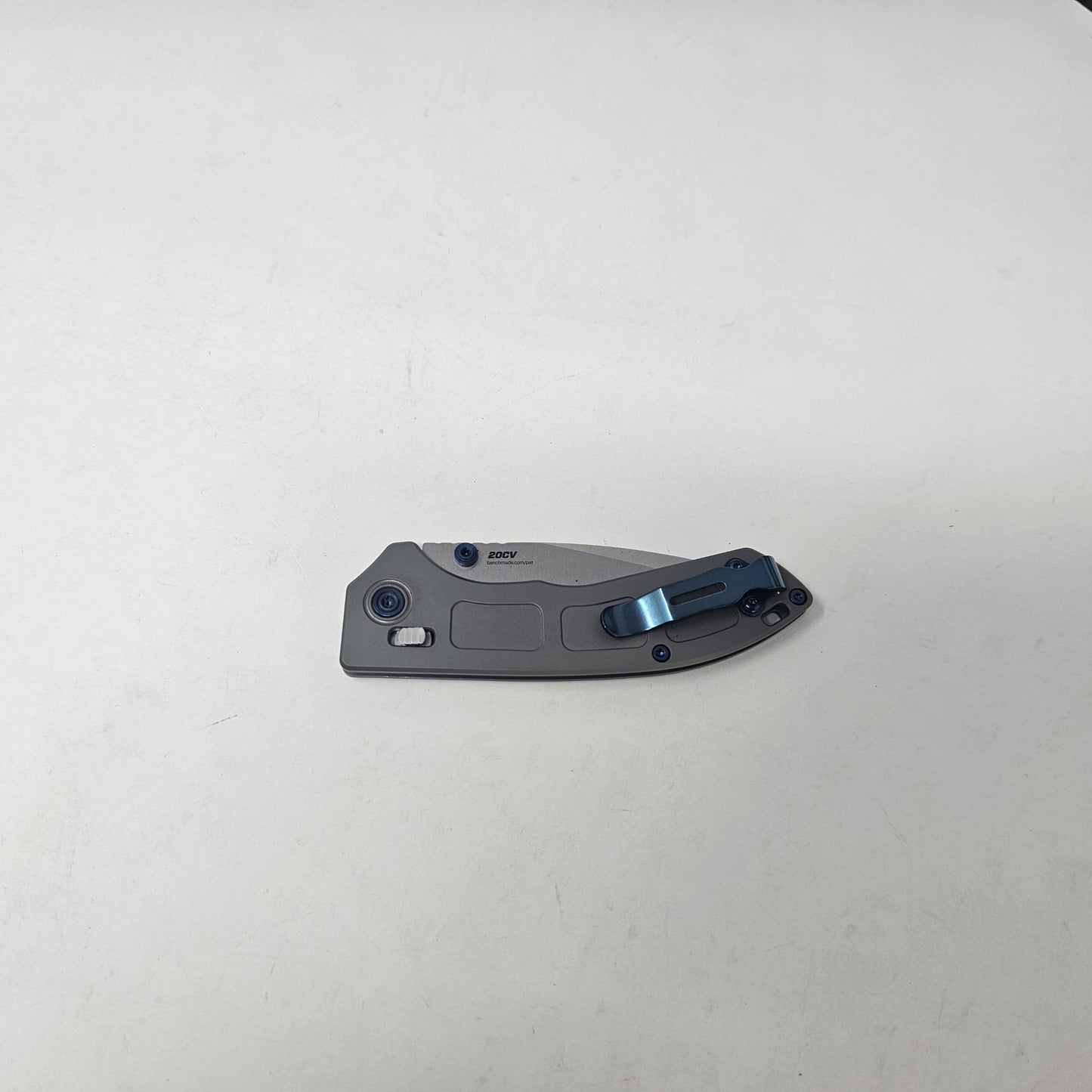 Benchmade 743 Mini Narrows Gray 6AI-4V Titanium Handle CPM-20CV Blade Folding Knife